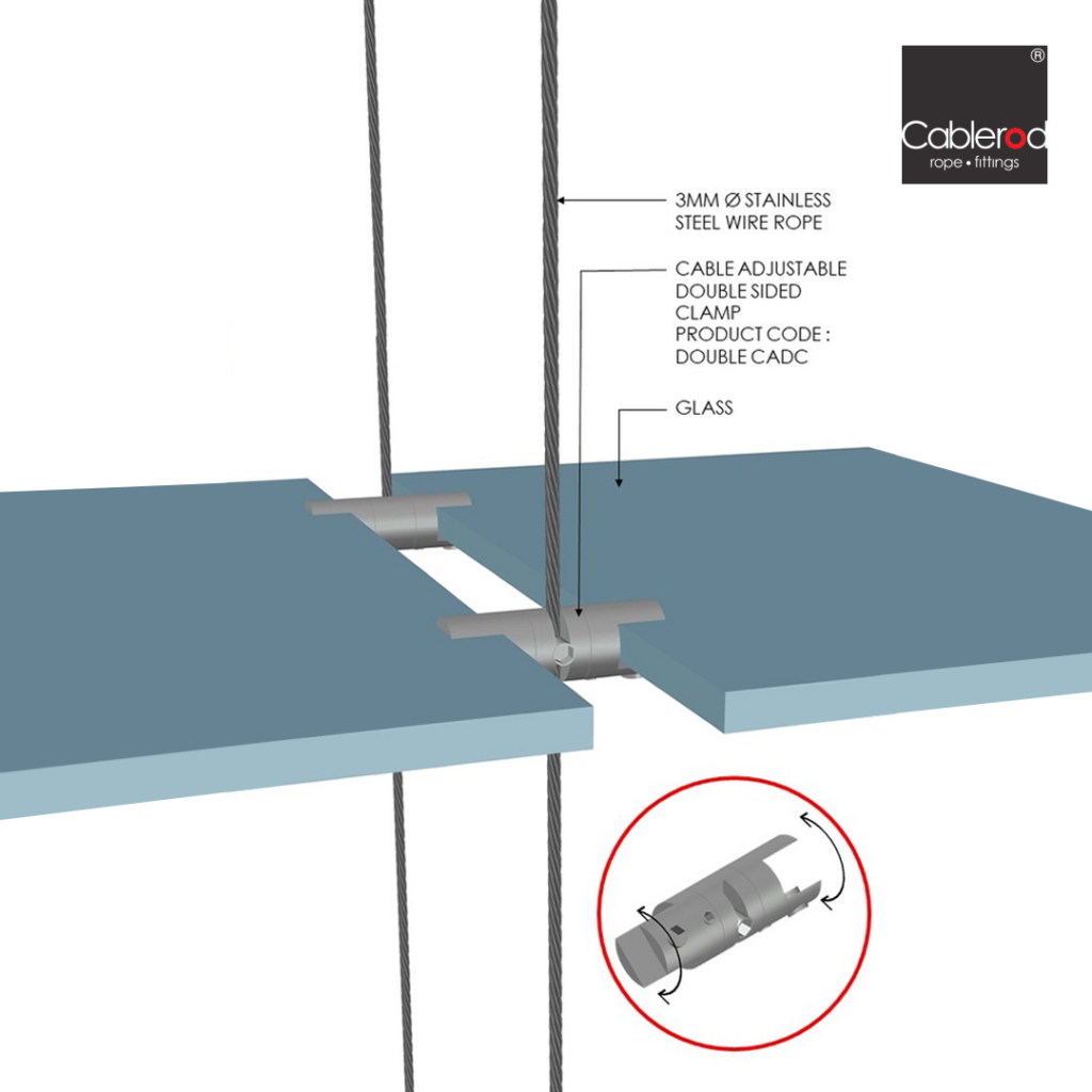 Cable Adjustable Double Sided Clamp (CADC) - CableRod