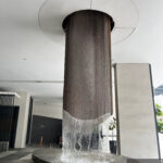 metal drapery water feature zen